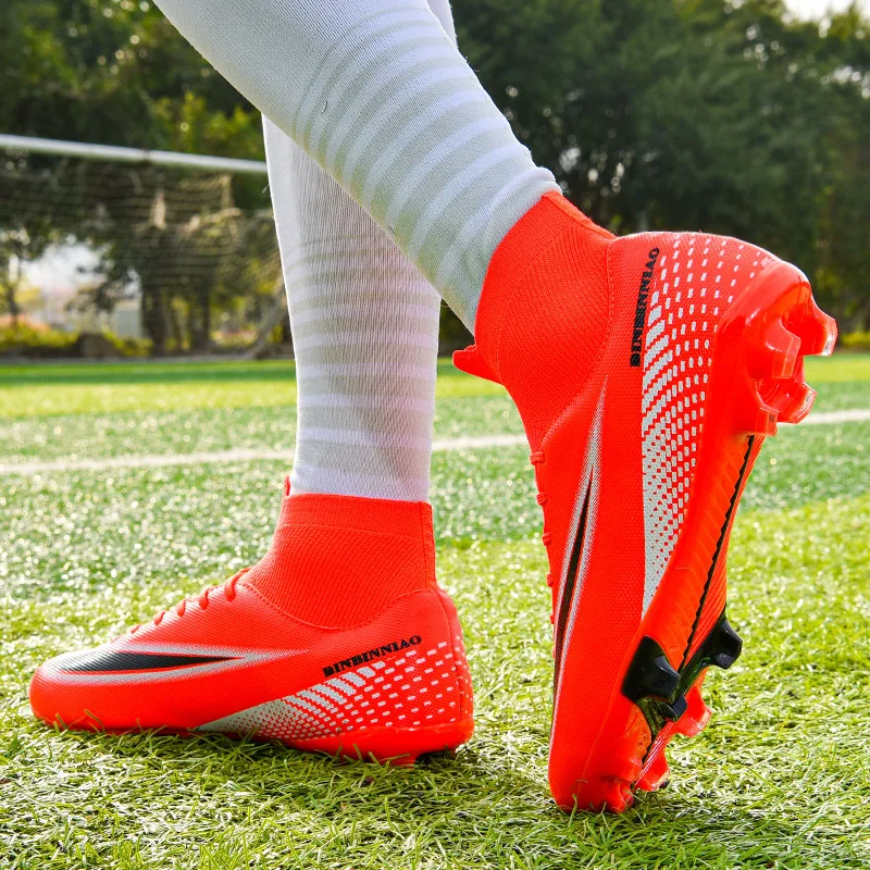 2024 Football Boots For Children Comfortable Soccer Shoes Society Outdoor Soccer Cleats For Men Ag Fg Tf Hot Sale Free Shipping