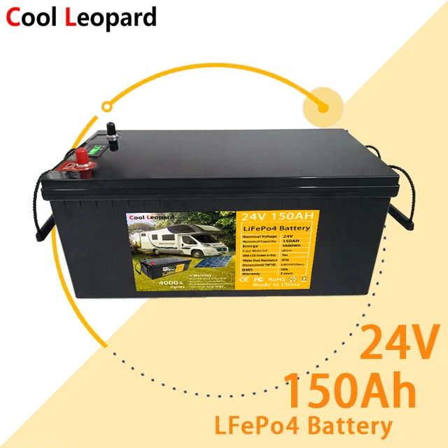 Lithium Phosphate Battery 24V 150Ah LiFePo4 Built-in BMS Solar Power  Generation System Is Used For Outdoor Power Supply Of RV - AliExpress