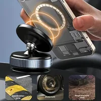 Magnetic Vacuum Car Phone Holder 360° Rotation Suction Cup Navigation Stand Bracket Car Magnetic Holder for iPhone - Image 2