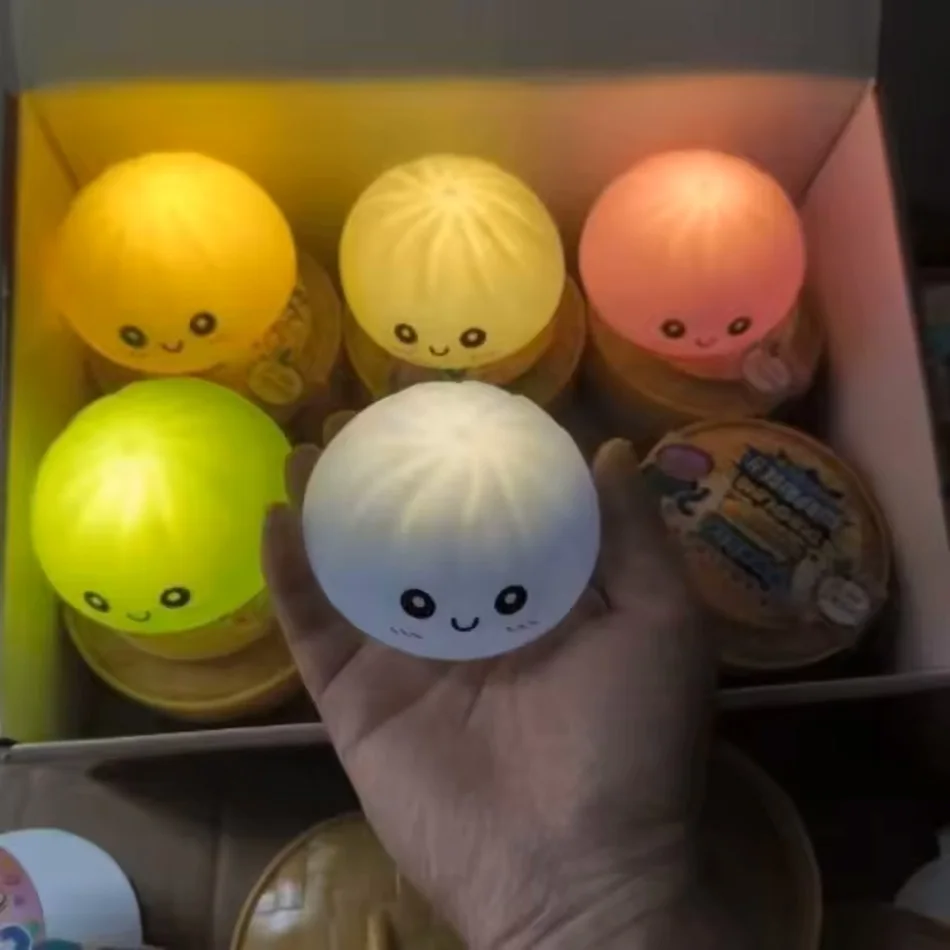 Luminous Dumpling Stress Relief Fidget Toy - Night Light & Desktop Decoration Gift