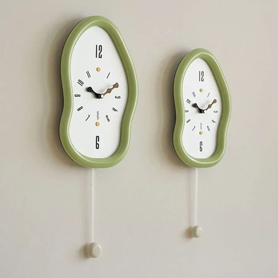 

Living Room Wall Clock Pieces Elegant Gift Unique Art Deco Wall Clock Home Hands White Fashion Designer Nordic Saat Room Decor