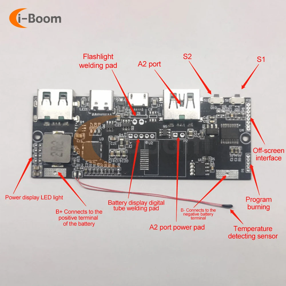 18650 DIY      , ȣ LED ÷ , QC3.0 QC4.0  USB 5A PD   
