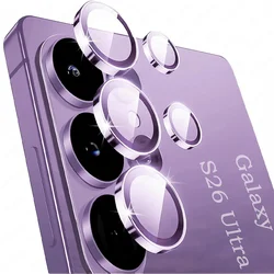 Ultra Plus Tempered Glass Metal Camera Lens Protector - Easy Install - S23 Ultra (Purple)