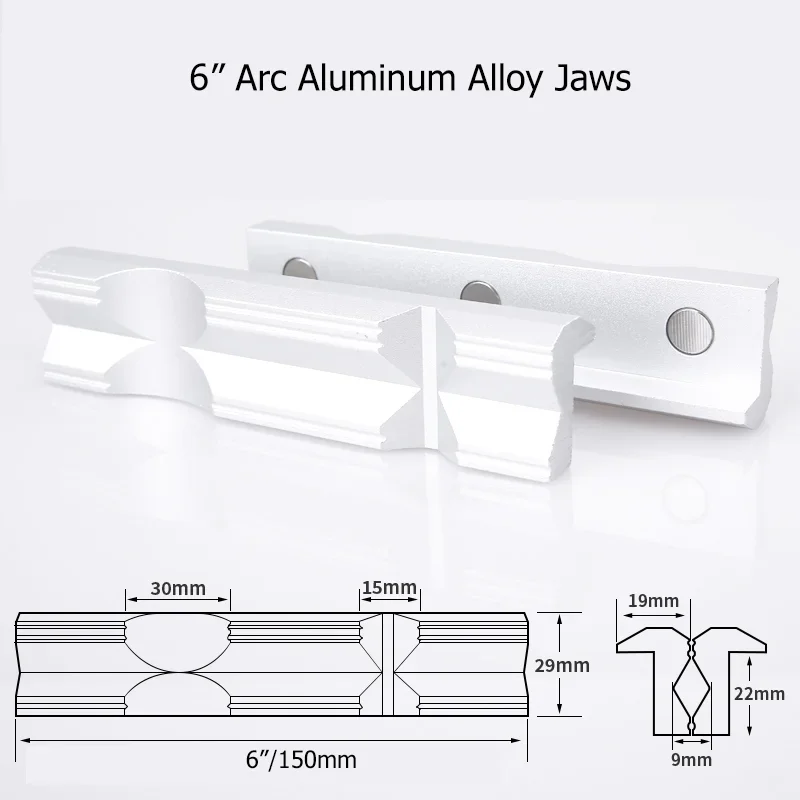 Magnetische Schutzabdeckung für Schraubstockbacken aus Aluminiumlegierung und Gummi, kratzfeste Schutzpolster für Schraubstöcke, passend für Schraubstöcke mit einem Durchmesser von 2,5 bis 8 Zoll. – Detail 14