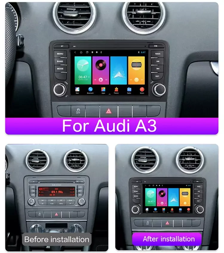 Autoradio CarPlay Android 12.0 Audi A3 (2003-2013) ⇒ Player Top ®