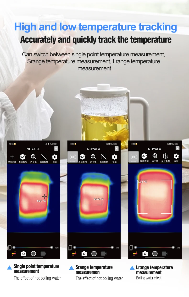 NOYAFA Thermal Imaging Camera 80x62 IR Infrared Thermal Imager -20℃~550℃ Thermal