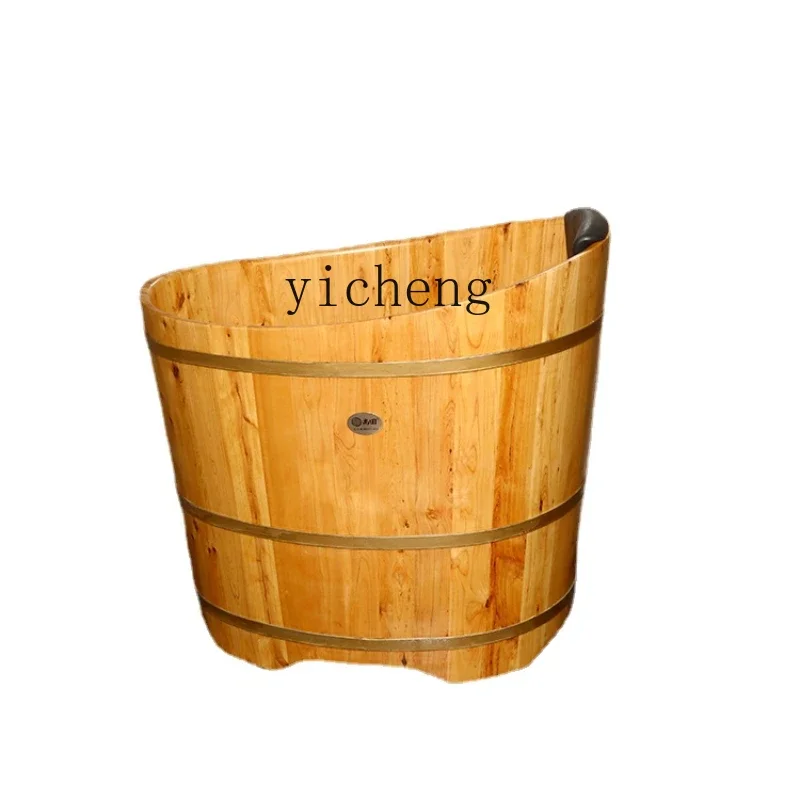 

XL Adult Bath Wooden Bucket Bath Bucket Solid Wood Bathtub Small Bathroom Wooden Bath Barrel