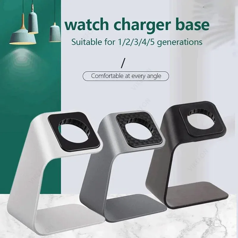 Wireless charger stand base for Apple Watch aluminum alloy desktop non-slip charging holder
