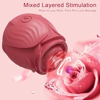 Rose-Sex-Spielzeug Vibator Spielzeug für Frauen Silikon Klitoris Sauger saugen Form Sexspielzeug Brustwarzen 10 Frequenz Klitoris Stimulator 4