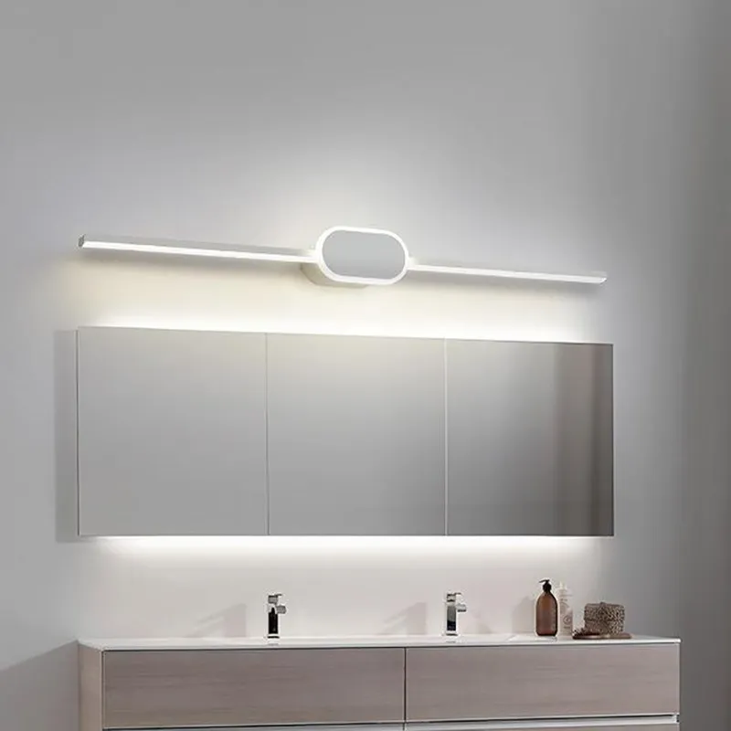 Modern LED Wall Lamps White Black Mirror Headlights Base Decor Walls Sconce For Bathroom Bedroom Living Room Indoor Lighting 5
