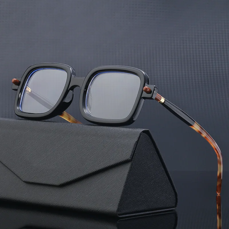 

Retro Fashion Square Frame Sunglasses For Men Women Blue Light Blocking Shades UV400 Sun Glasses Vintage Decorative Sun Glasses