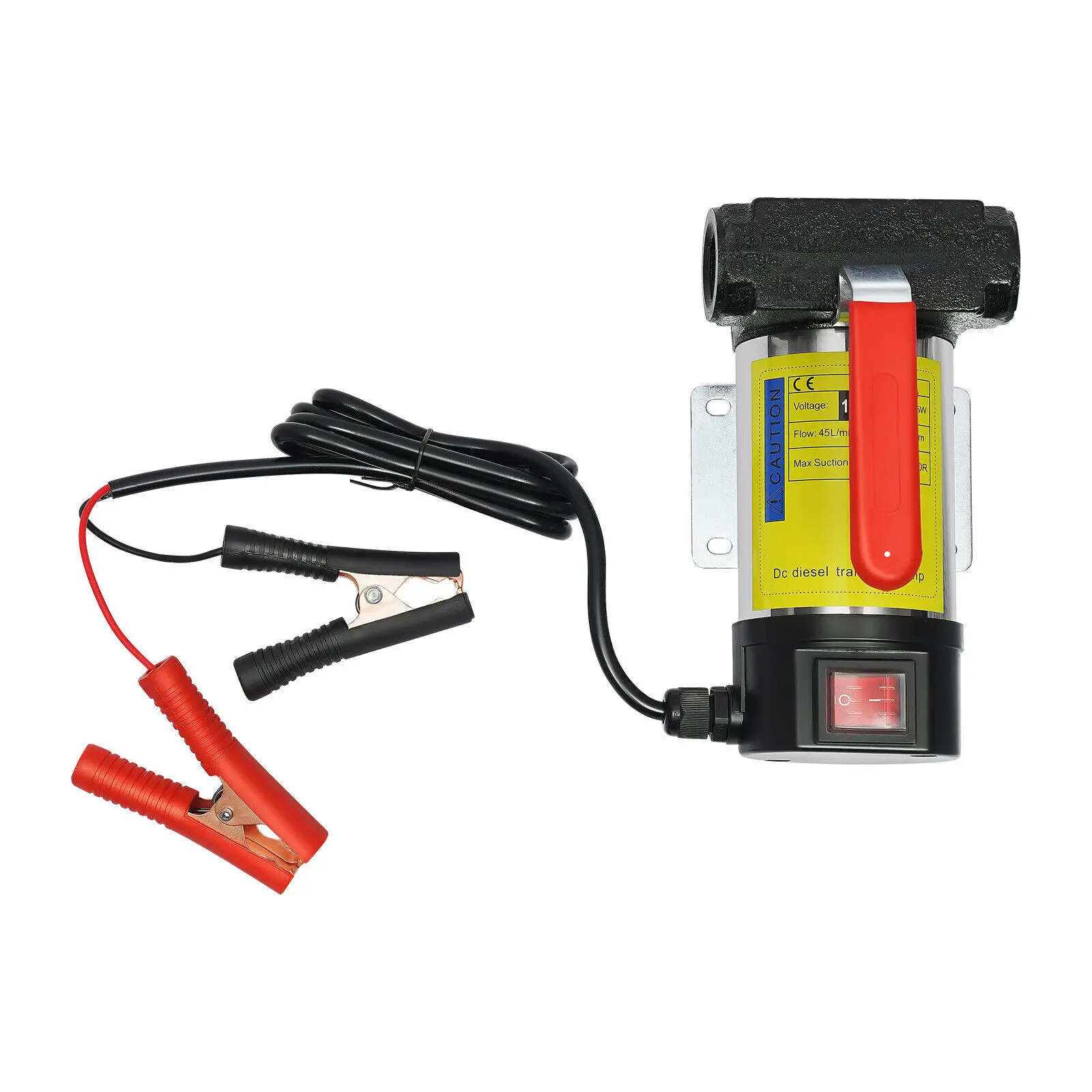 Diesel Pump Fuel Oil Pump with Hose Electric Self-Priming 12V 45L Automatic Gun - 4