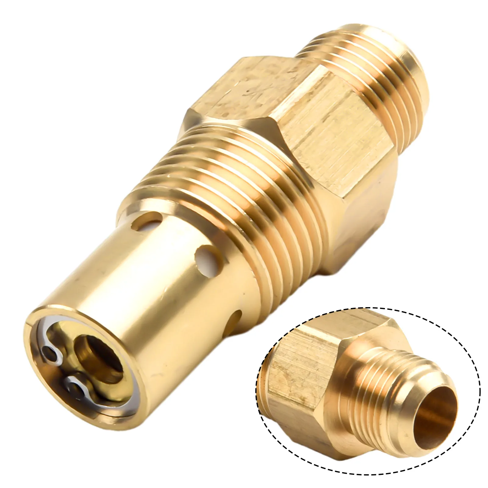 Brass Check Check Valve O-ne Way Air Compressor Brass For Air Compressor G3/8 Gold Male NPT×1/2In Threaded Valve