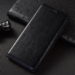 Premium Crazy Horse Genuine Leather Phone Case - Elegant and Durable Design for Oneplus 12 (Black)