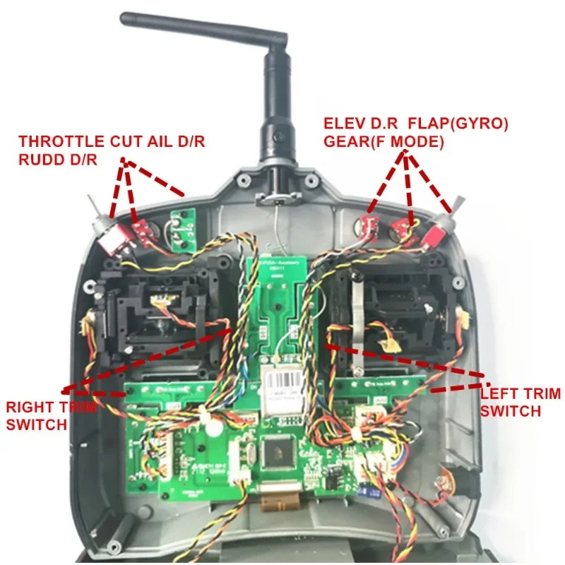 Kit Interrupteurs Spektrum DX6i pour Drone RC - Gauche, Droite, Arrière