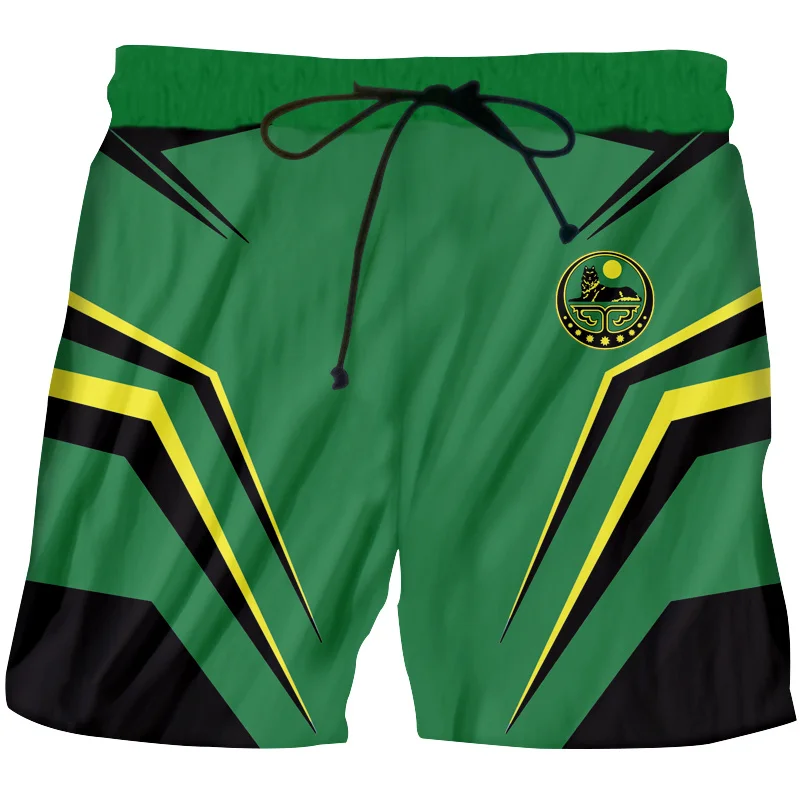 Chechnya Russian Graphic Beach Shorts Men 3D Printing Board Shorts Swimsuit Summer Bermuda Surf Swim Trunks Cool Kids Ice Shorts 6