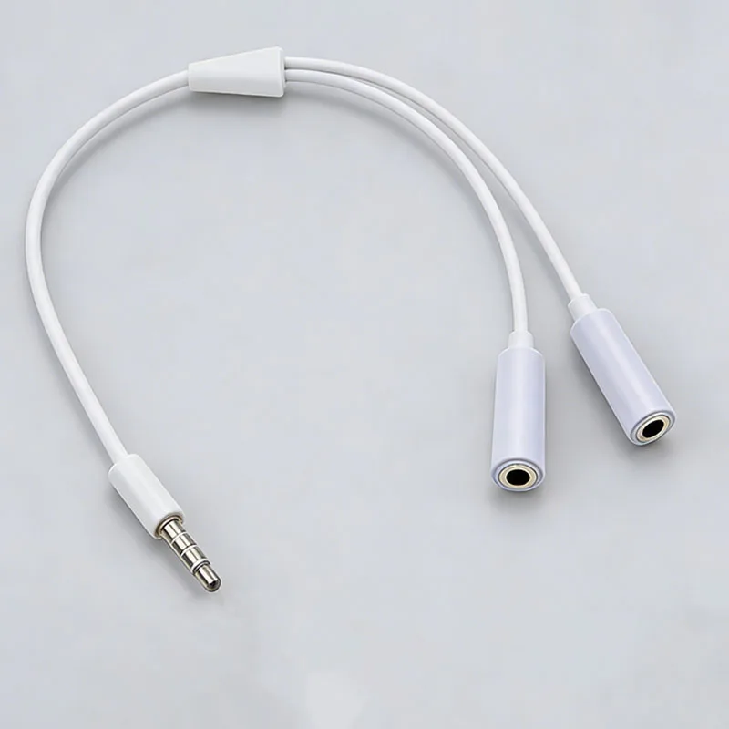 Premium Audio Stereo Y Splitter Cable - 3.5mm Male to Dual Female Ports (Hi-Fi Sound)