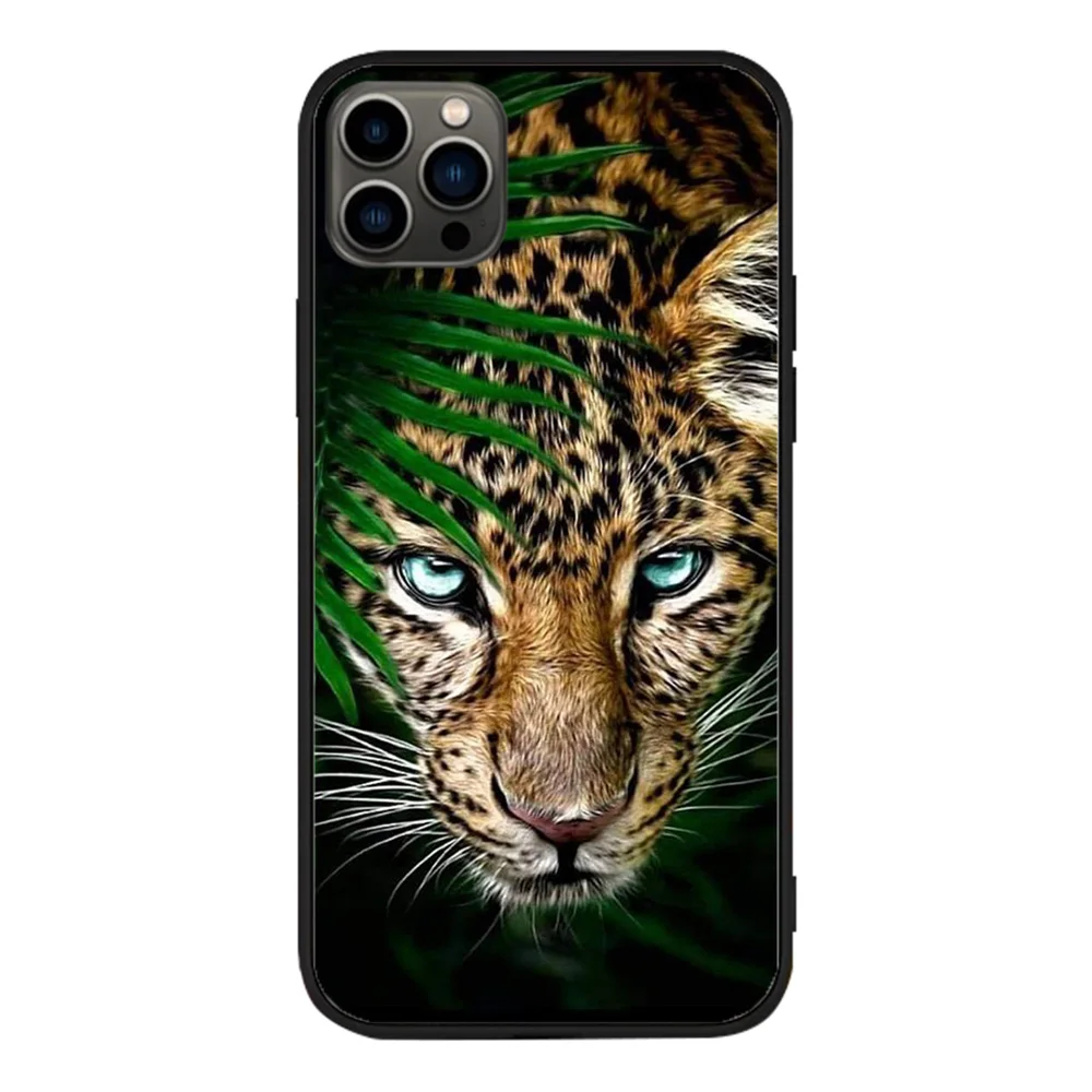 Cartoon Animal Cool Leopard PhoneCase For iphone 13PRO 12 11PROMAX 11 X XS XR XSMAX 6 plus 7 7Plus 8 8Plus Cover- S18be3188d1784d5e9918a3af2bcdf8a68
