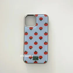 Korean Full Screen Totatoes Summer Blue Phone Case - Y2K Inspired Cover - iPhone 15 Pro (A)