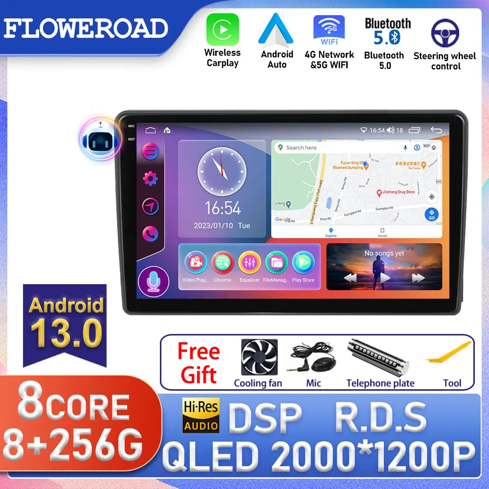 

Android Auto For Ford Kuga 2004 - 2005 Car Radio Multimedia Player Navigation GPS Autoradio Carplay 4G Wifi Bluetooth 5.0