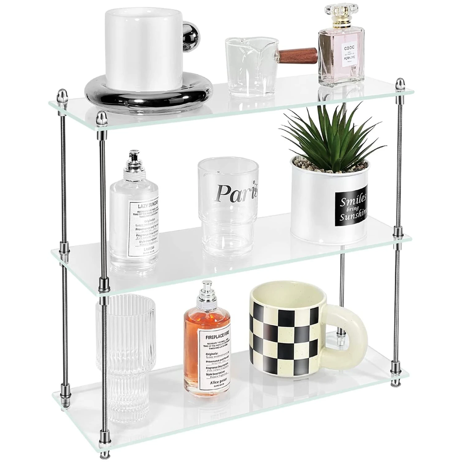 

Прозрачная акриловая подставка для духов, держатель для косметики, органайзер для духов, полка для ванной комнаты, стойка-органайзер для хр...
