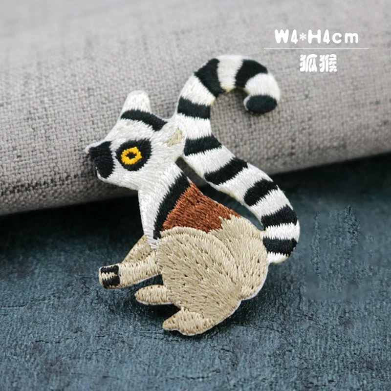 1 Pcs 고품질 귀여운 나태 천산갑 카멜레온 Hornbill 스티커 동물 패치 아이언 가방 청바지 옷 DIY 장식 Applique