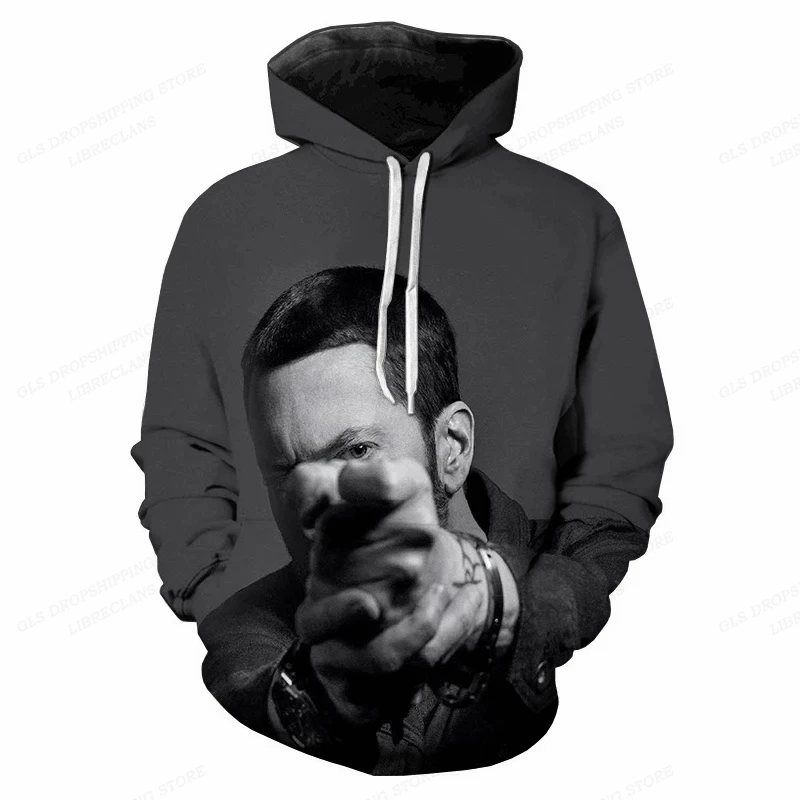 thumbnail image 1 of Sudaderas con capucha con estampado 3d de rapero Eminem para hombres y mujeres, Sudadera con capucha para niños, abrigos para niñas, ropa de Rap Rock, ropa de gran tamaño, 1 of 5