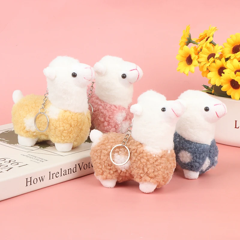 

1PC New Cute Alpaca Plush Stuffed Toys Key Chain Doll Pendant Gifts