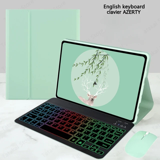 Rainbow Backlit Keyboard for Xiaomi Pad 6 Pro Case AZERTY Clavier French  for Clavier Xiaomi Pad 6 Case Clavier AZERTY French - AliExpress