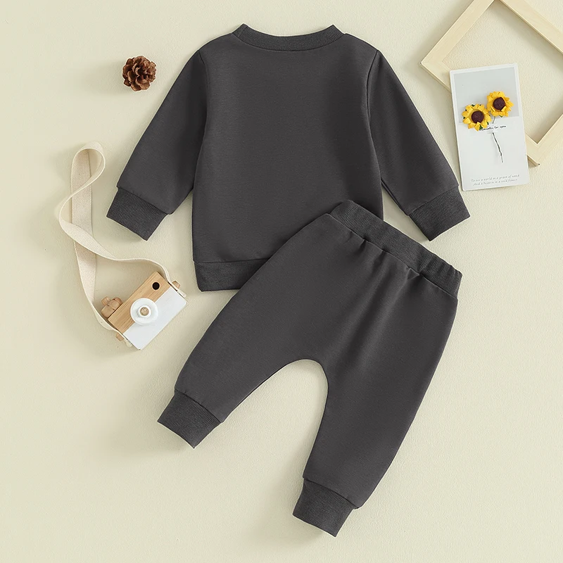 

Toddler Baby Girl Boy Outfits Sassy Little Soul Long Sleeve Sweatshirt Top Jogger Pants Cute Fall Winter Clothes