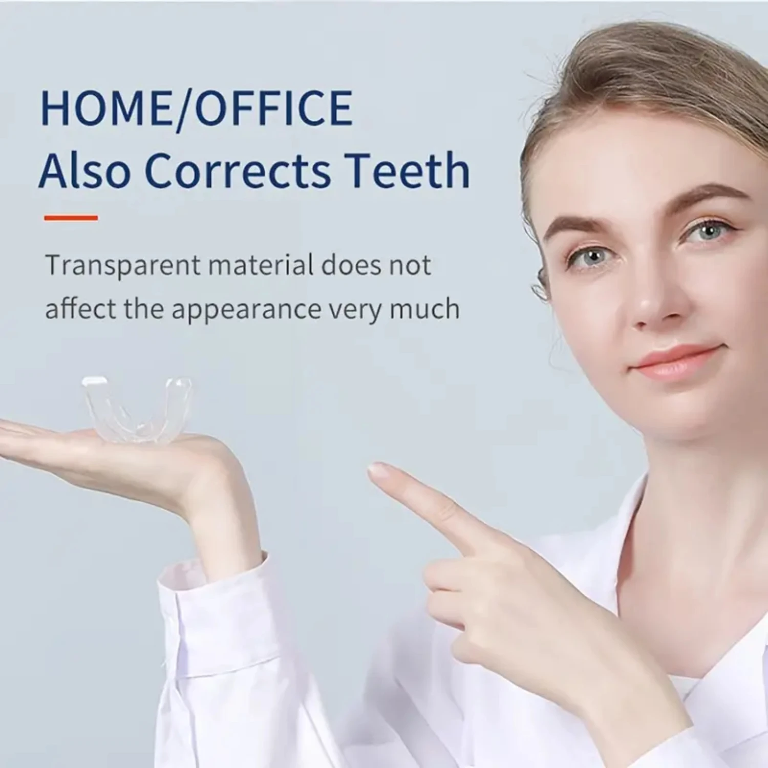 Transparent Adult Tooth Corrector Braces Set of 3 for Buck Teeth, Effective Home Mouthguard for Sports, Comfortable Mouthguard f