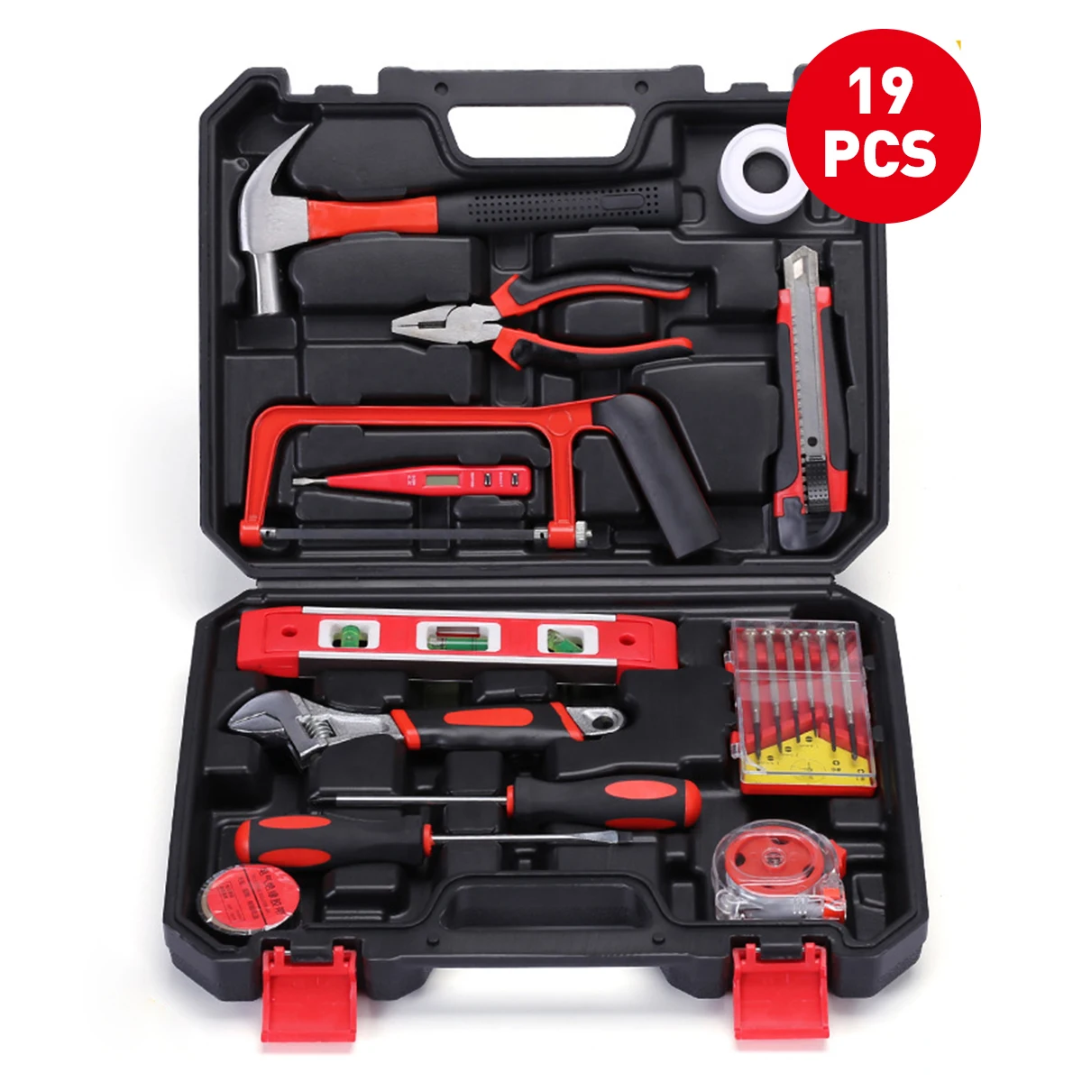 Wholesale 19Pcs Furniture Repair Professional Household Hand Tool Set Hardware Combination Kit Maintenance Toolbox