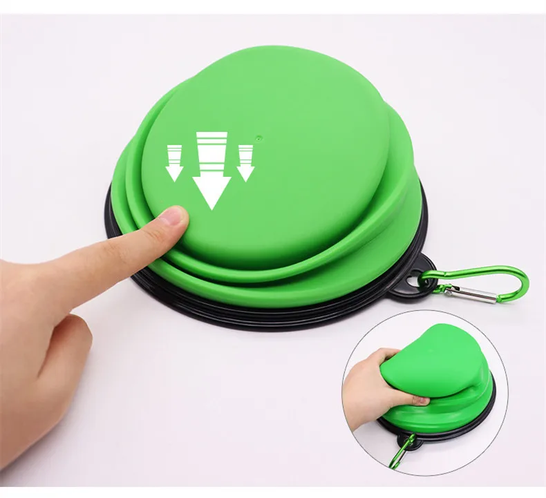 Title 7, 350ML Foldable Silicone Pet Bowl Portable Puppy...