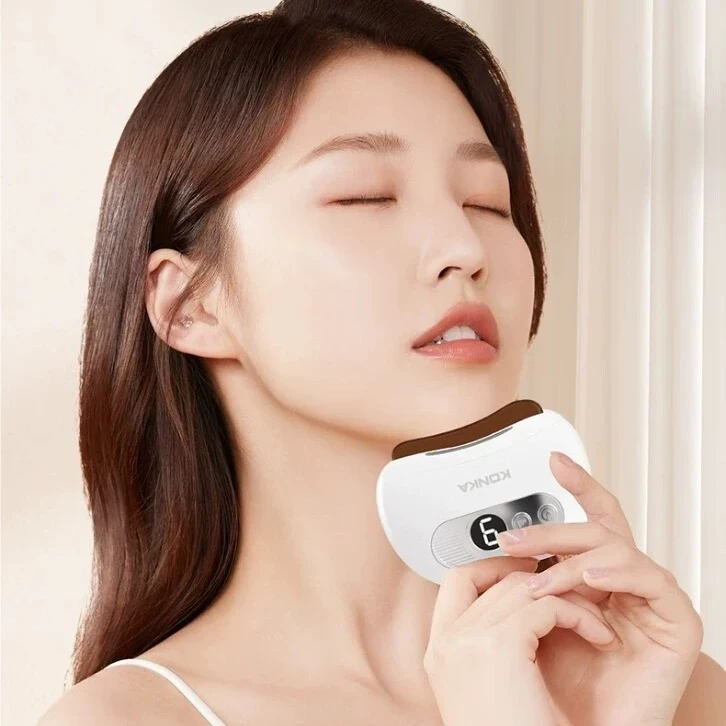 KONKA Mini Electric Scraping Massaging Board Hot Compress Body Electric Gua Sha Massager Machine Heating Scraping Skincare Tool