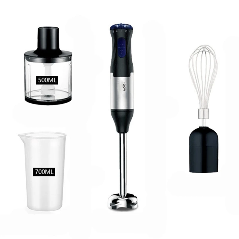 4 In 1 1000w Electric Stick Hand Blender Mixer Hand Immersion Egg Whisk