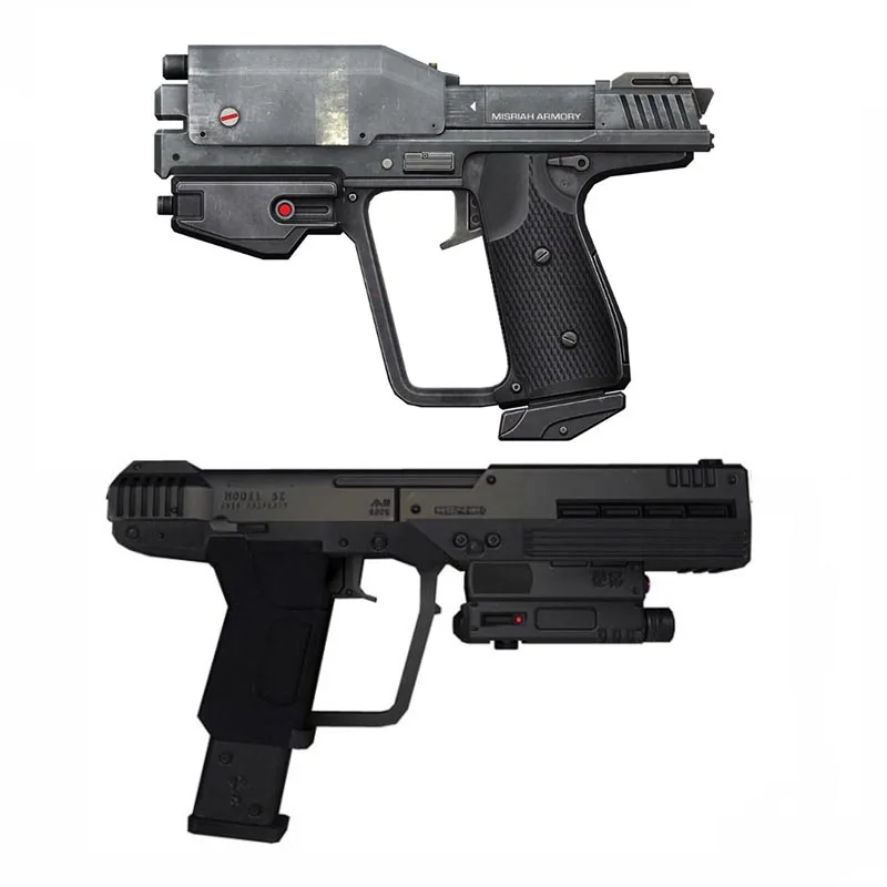 1:1 m6 m6s pistola jogo de guerra mestre chefe arma 3d modelo papel  desenhos artesanais brinquedo militar