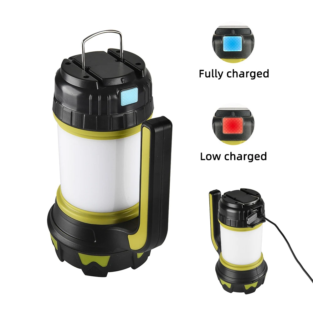 USB 충전식 야외 LED 손전등, 8000 루멘, 휴대용 다기능, 4 가지 모드, 캠핑 램프