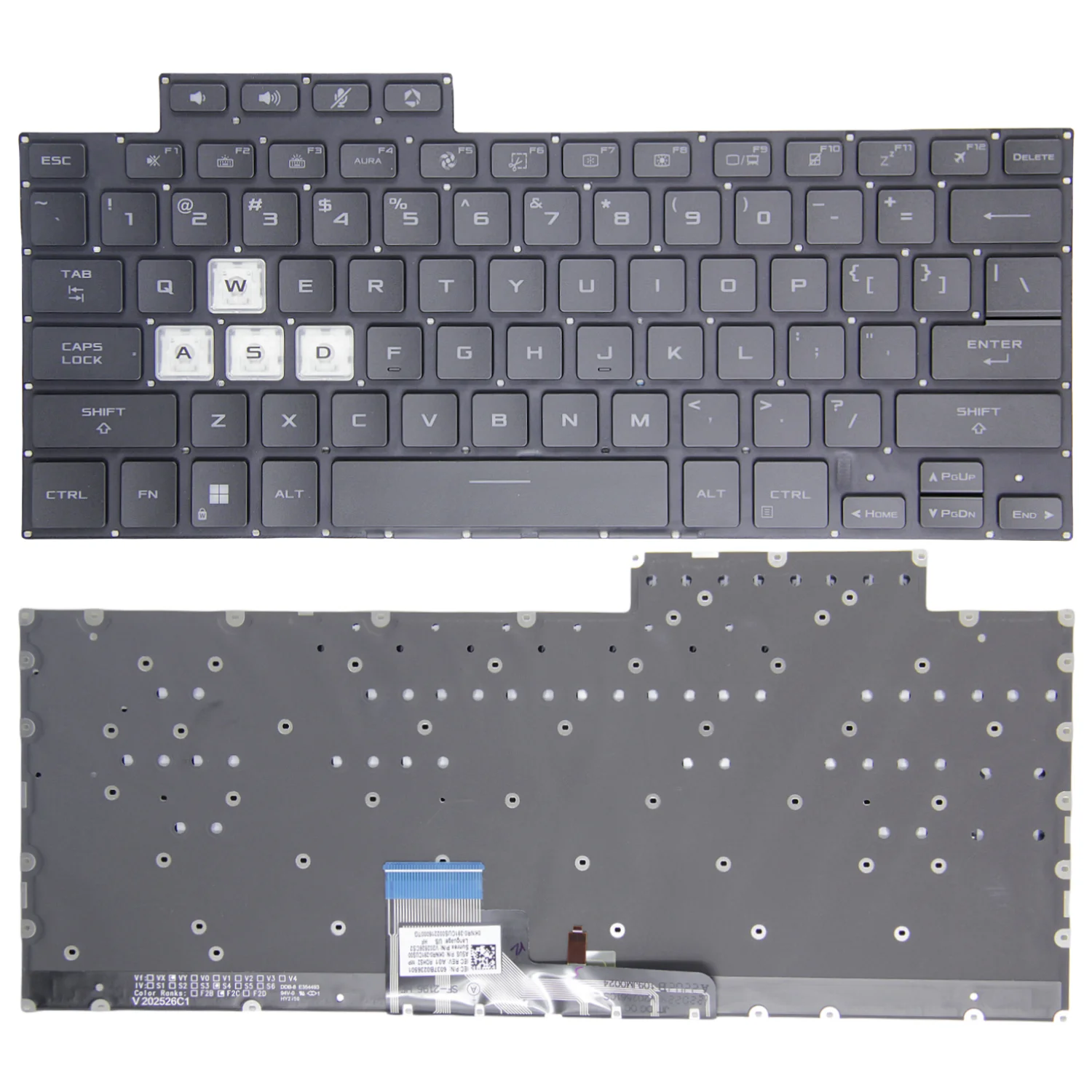 Teclado Backlight da Asus Laptop Fx516 Fx516p Fx516pr Fx516pm Fa516 100 Novo - Imagem 2