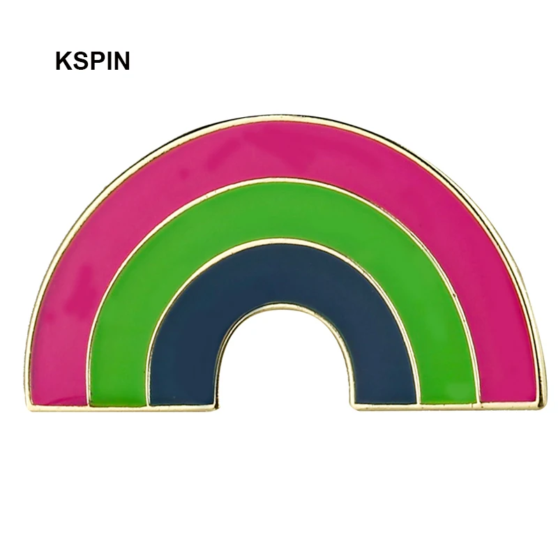 

Polysexual pride Rainbow Badge Flag Brooch National Flag Lapel Pin International Travel Pins