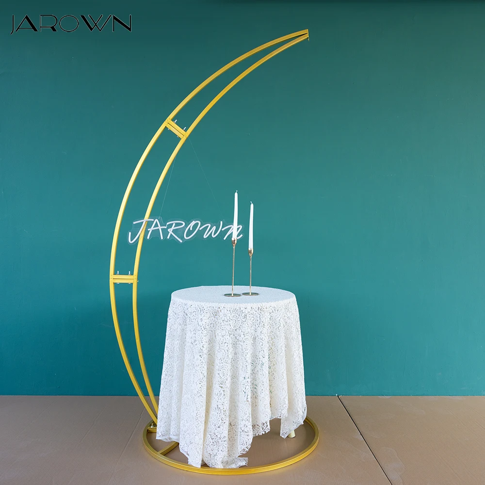 

Luxury Metal Curved Cake Stand for Birthday Party Event Backdrop Decoration Ballon Arche Wedding Flower Frame Customized