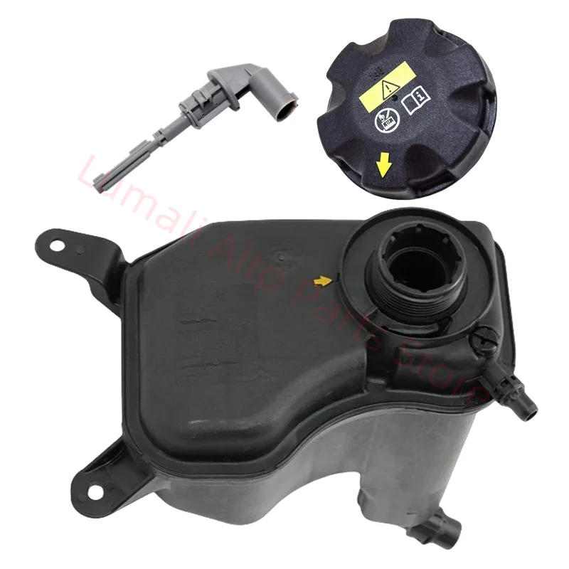 Coolant Expansion Tank With Cap With &Level Sensor For BMW E81 E87 E82 E88 E90 E92 E93 X1 E84 Z4 E89 17137640514 17117639020