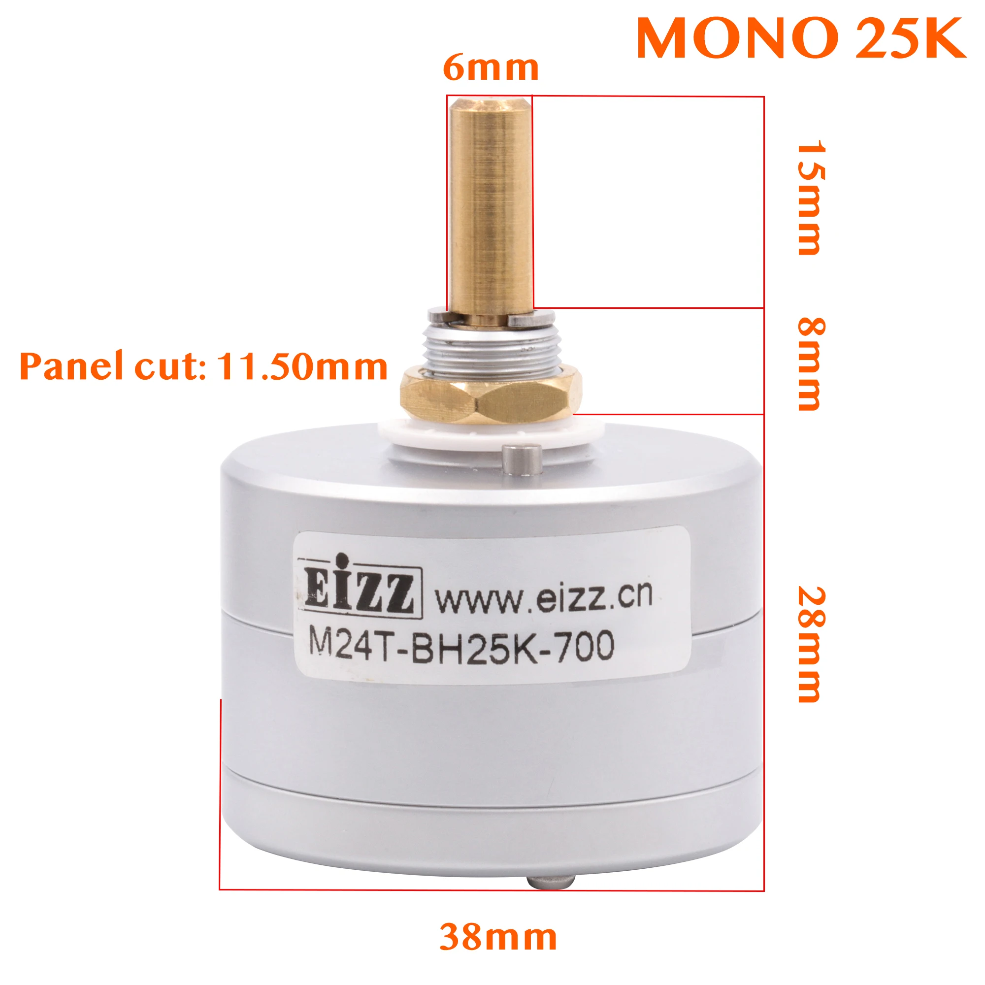 Eizz-potenciômetro do Volume do Mono Stereo da Parte Alta Atenuador Pisado do Log tipo de Série Brandnew 10k 25k 50k 100k 250k 24 Etapas - Image 4