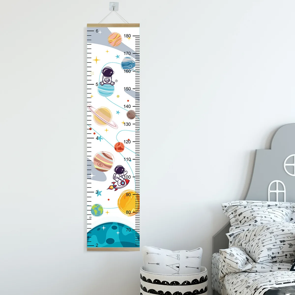 Baby Child Decorative Growth Chart Cartoon Height Measurement Hanging Rulers Wall Decor for Nursery Kids Child Boys Girls