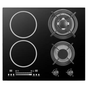 New Products Kitchen Appliances Glass Panel 4 Burners Gas Induction Combined Hob 1