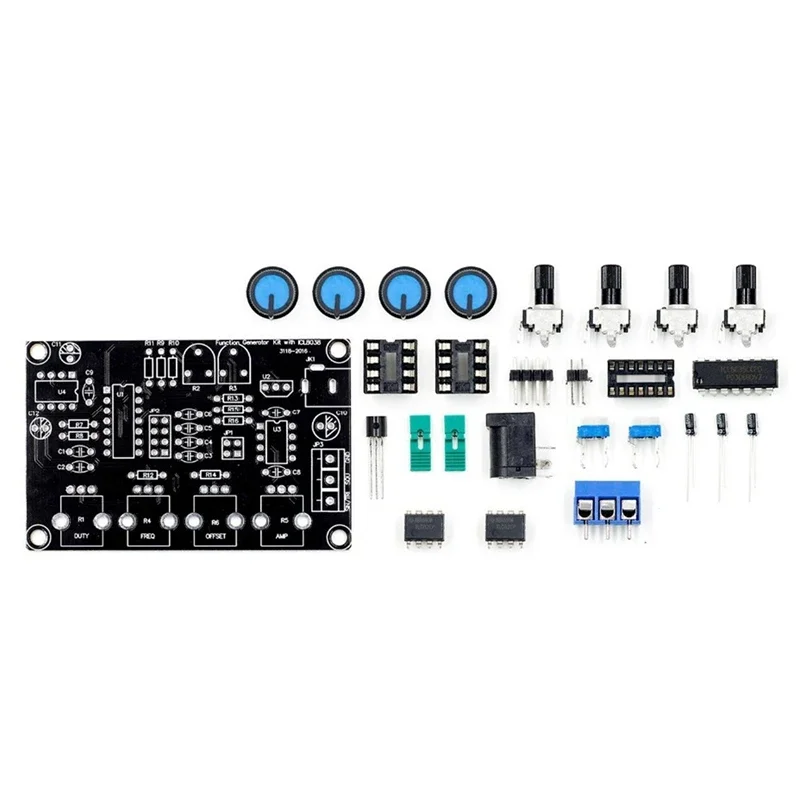 MAX038 Signal Generator DIY Kit 1Hz-20MHz Function Generator High-Speed Op-Amp Generator Sine/Rectangular/Sawtooth 4