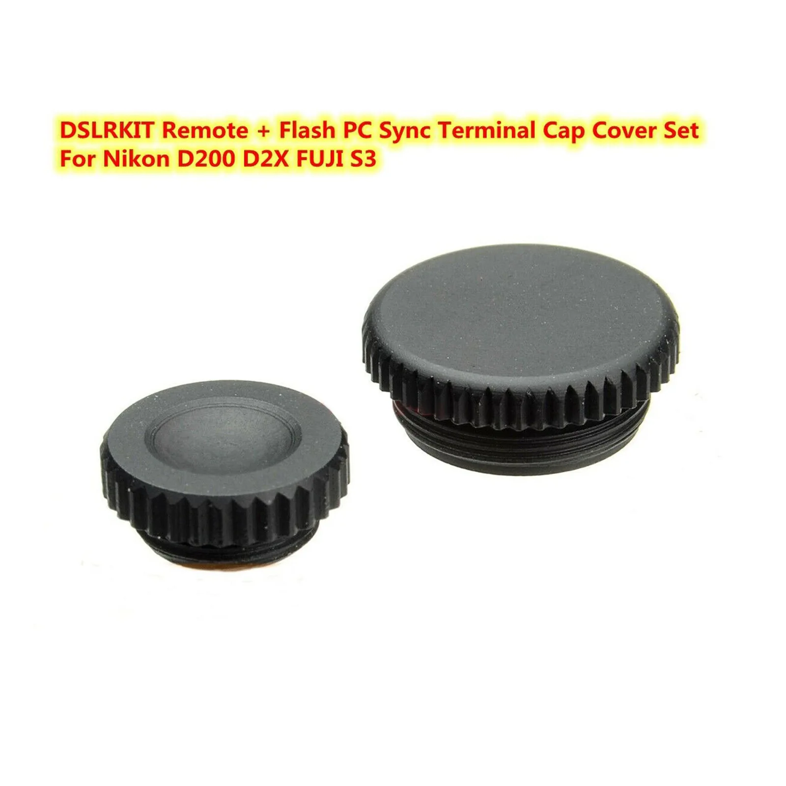 Dslrkit Remote + Flash Pc Sync Terminal Cap Cover Set For Nikon D200