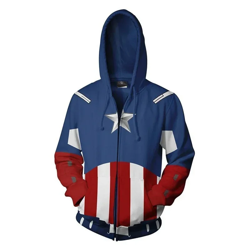 thumbnail image 1 of Sudadera con capucha de manga larga con estampado 3D de Soldado de invierno para hombre, sudadera con capucha de superhéroe, chaqueta de cosplay, ropa de primavera y otoño, 1 of 5