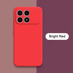 Premium Square Liquid Silicone Shockproof Phone Case - Soft Protective Cover for Redmi K90 Pro Max (Bright Red)
