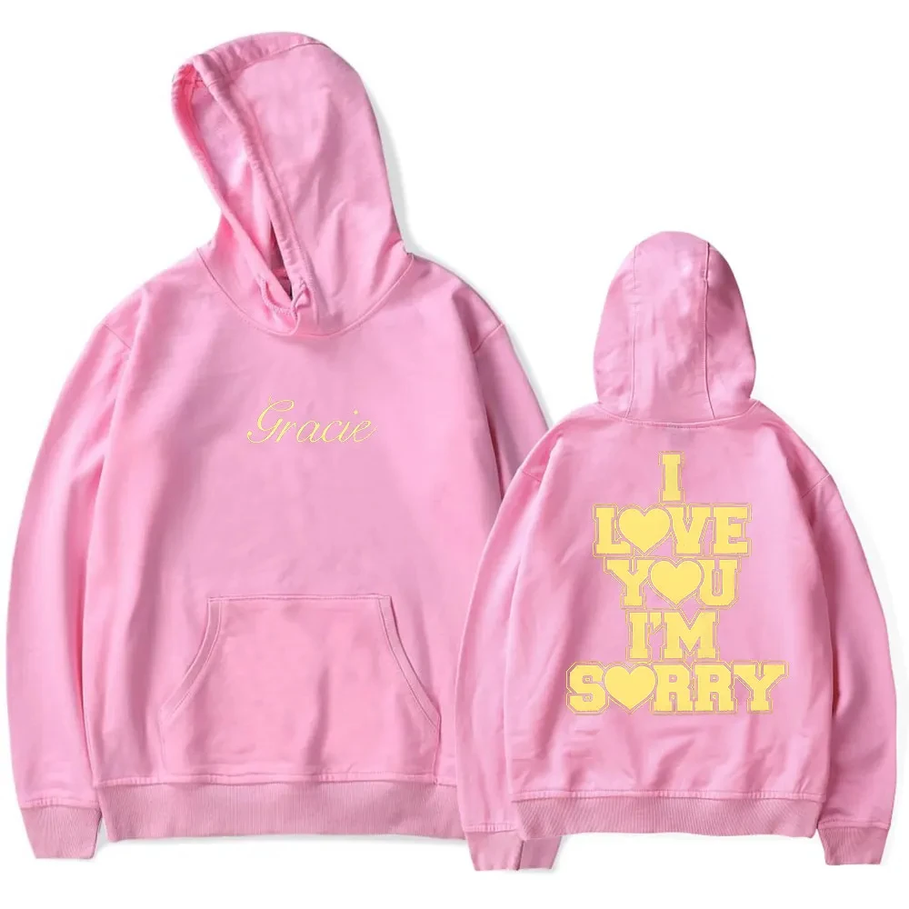 2024 Autumn Gracie Abrams I Love You I'm Sorry Printed Hoodie Sweater Unisex Long Sleeve Fashion Trend Street Pullover Clothing 5