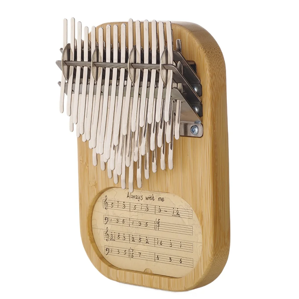Kalimba Chill Angels 34 Touches En Bois D'ébène - Accordé En Do (C) - Instrument à Pouce Pour Débutants Et Adultes